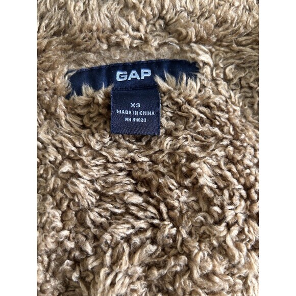 Gap Denim Jean Jacket Sherpa Lined Women’s XSmall Button Front Short Jacket - Picture 6 of 6